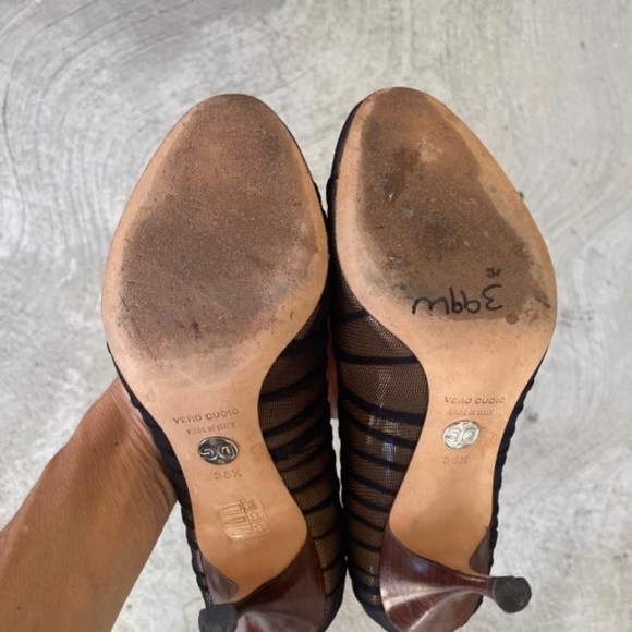 DOLCE & GABBANA Black Mesh Heels EUC - Picture 10 of 11